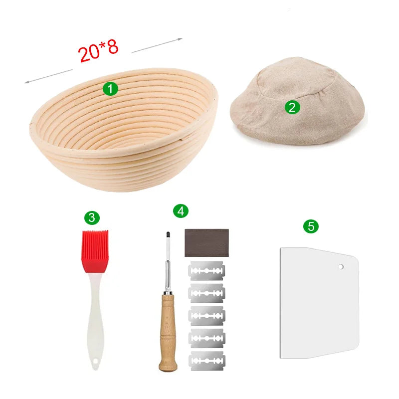 panier pain rotin naturel toile lin fermentation levain boulangerie