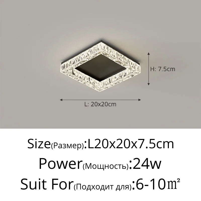 plafonnier moderne led blanc doré noir cristaux contemporain fixations invisibles