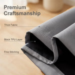 rideau moderne gris opaque uni fenêtre installer chez soi 135x160cm