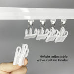 clips rideau ajustables blanc texture tissée opacité moderne clips ruban rideau