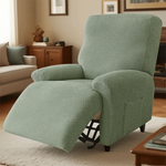 housse élastique antidérapante fauteuil inclinable noir gris vert clair tissu motifs moderne poche