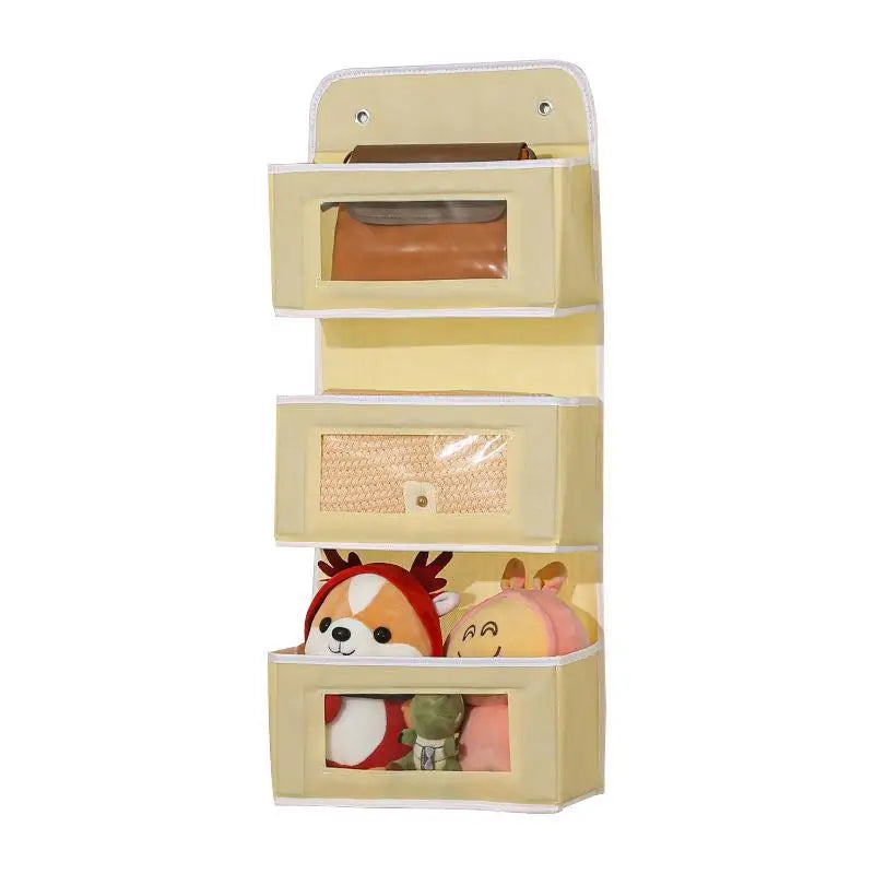sac suspendre moderne gris beige poches fenêtres transparentes organisation chambre bain
