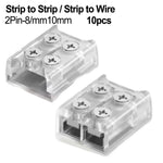 connecteurs électriques transparents modernes 8mm 10mm strip to strip wire vis