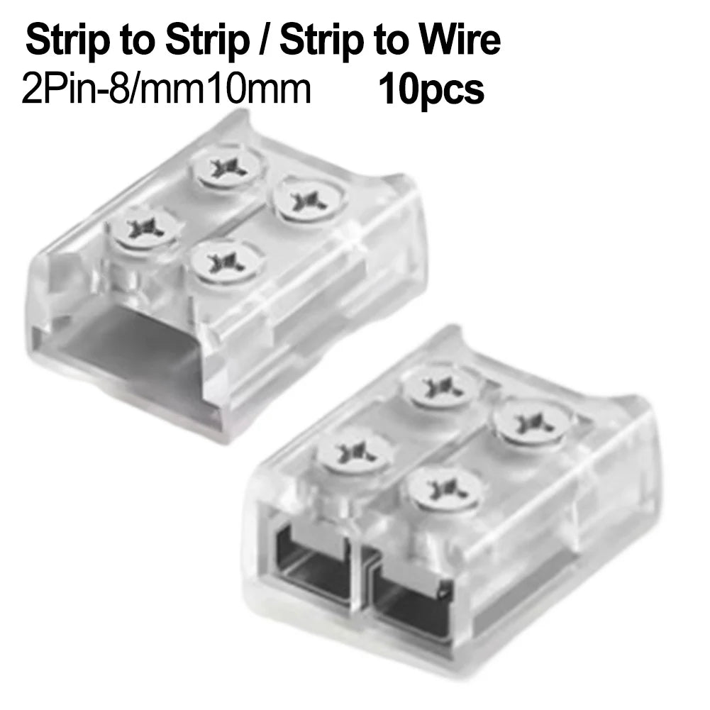 connecteurs électriques transparents modernes 8mm 10mm strip to strip wire vis