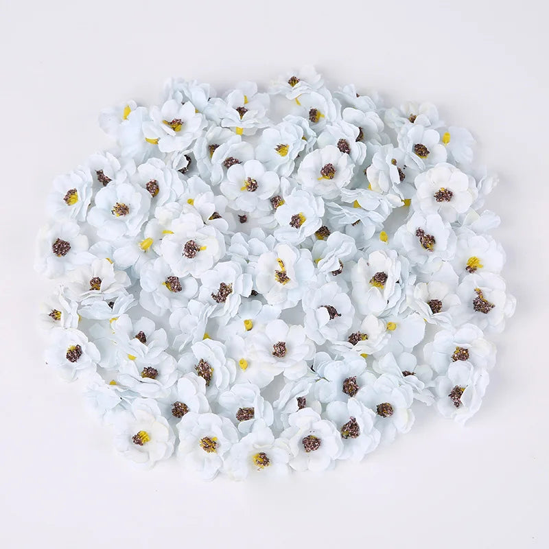 fleurs artificielles rose blanche beige bleu violet petites fleurs classiques mariage décoration intérieure DIY
