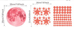 Stickers muraux étoiles lune points bleus verts blancs adhésifs chambre enfant décoration moderne glow