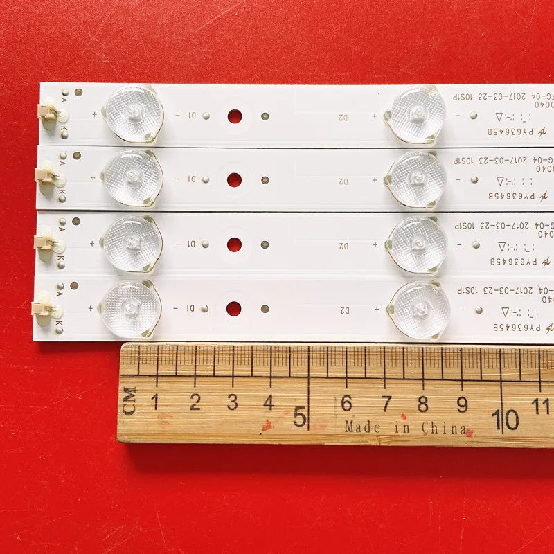 bande lumineuse led blanc moderne 780mm clips translucides 10 ampoules led