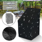 housse protection chaise noire moderne coton polyester cordons serrage sac rangement poignées rembourréespaque