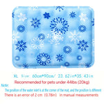 tapis refroidissement animal flocons neige polaire bleu clair moderne double bouchon orifice remplissage sécuritéintérieur