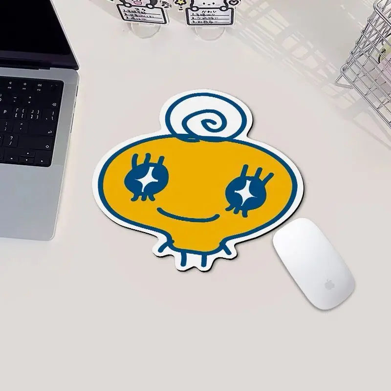 tapis souris dessins animés bleu jaune vert rose souriant antidérapant durable cartoon