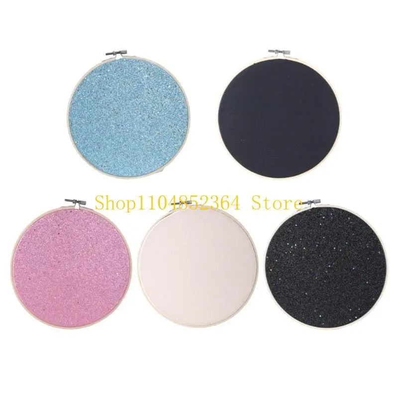 anneau broderie pailleté moderne bleu clair rose noir vis fixe wicker