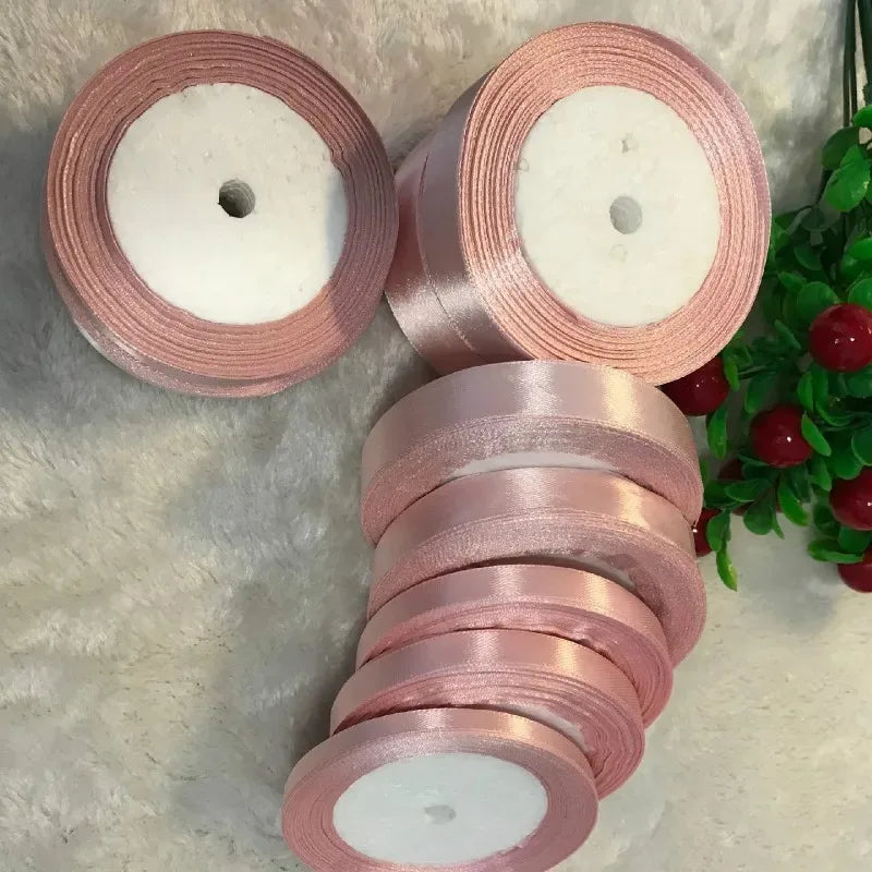 ruban satin rose pâle 6mm 10mm 15mm 20mm 25mm 40mm 50mm gros grain polyester