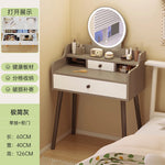 maquillage blanc moderne tabouret miroir tiroirs bois minimaliste