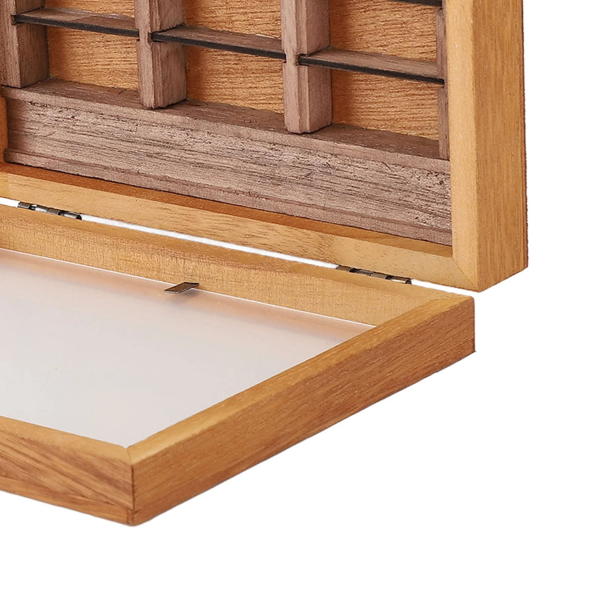 présentoir livres miniatures coffret bois clair rustique vintage fenêtres plastique soulagement stress étagère