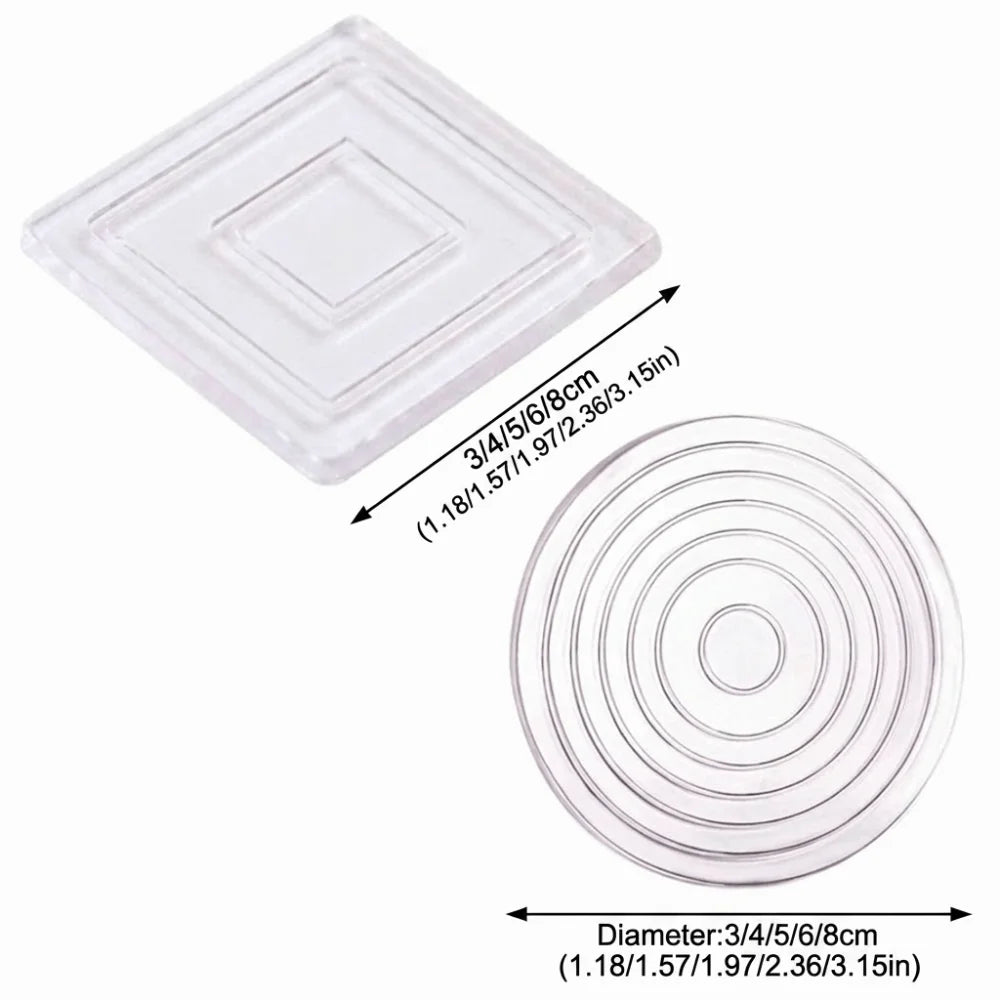 anti dérapants pads adhésifs transparents ronds modernes 3cm 4cm 5cm 6cm 8cm sets