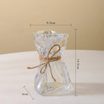 vase verre transparent moderne ruban jute pot fleur terrarium décoration table hydroponique artisanat