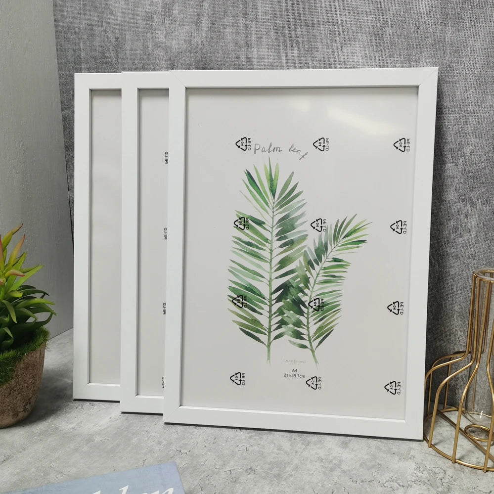 Cadre photo 10x15 en bois jaune avec photo de paysage