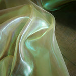 tissu organza transparent brillant polyester polyvalent mariage décoration table moderne élégant vert rose bleu
