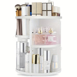 organisateur maquillage rotatif transparent moderne 12 compartiments plateaux toit
