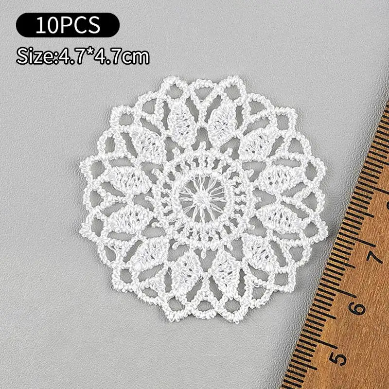 dentelles blanches motifs floraux traditionnels mariage décoration bricolage projet couture unisexe polyester