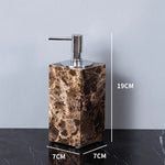 ensemble bain marbre moderne porte savon distributeur savon porte dentifrice marron noir