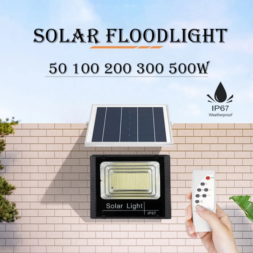 projecteur led solaire ip67 batterie grande télécommande panneau solaire noir moderneextérieur jardin camping vacancesgeométriqueABS