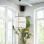 suspension lumineuse moderne blanc tissu fin opacité câble suspendu led 3000k 6000k