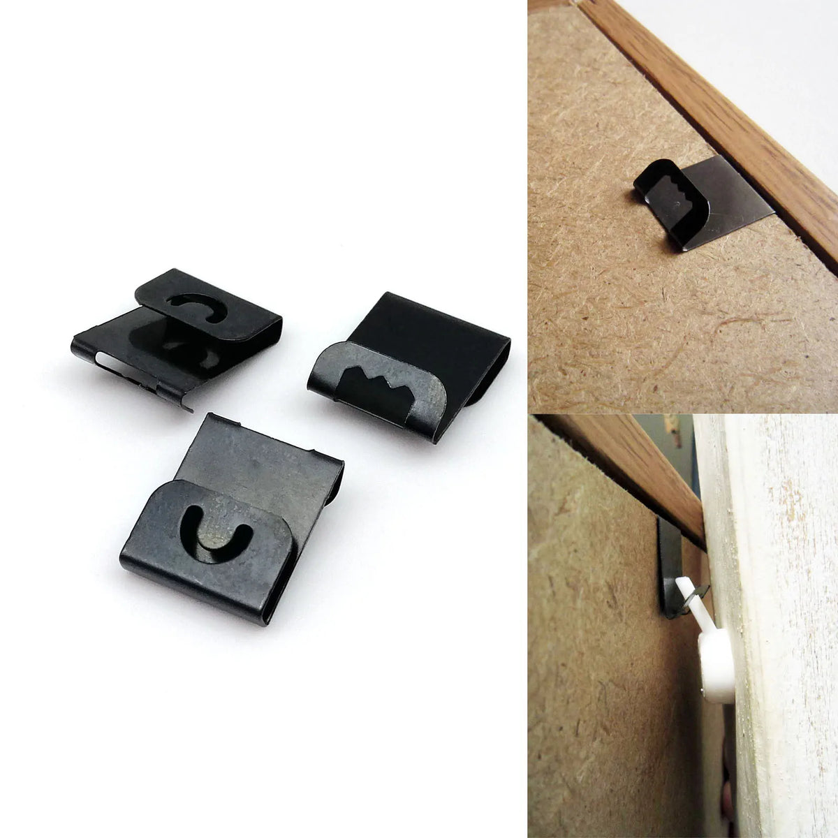 clips fixation noir travail bois clips tableaux cintres scrapbooking cadre panneau arrière dent scie