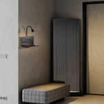 lampe murale moderne chargeur sans fil étagère intégrée LED noir blanc