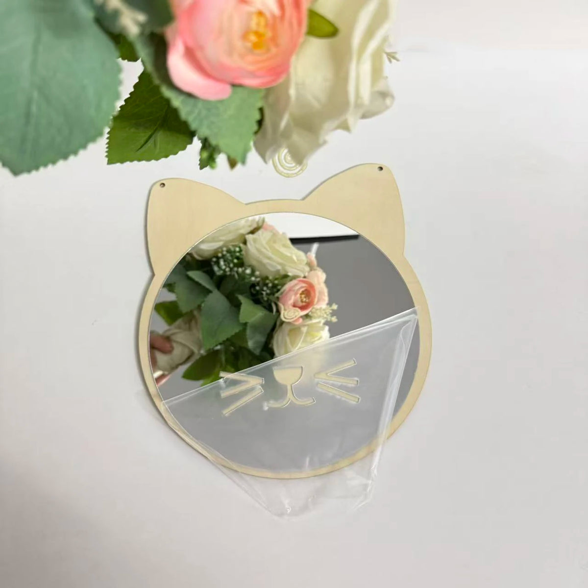 miroirs adhésifs modernes animal chambre enfant blanc doré vert noir minimaliste