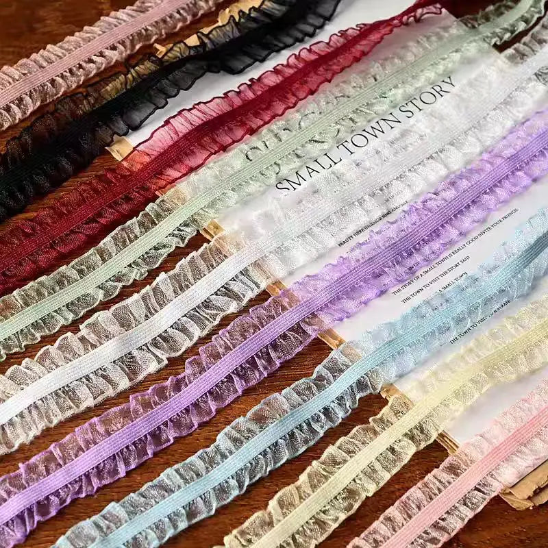 rubans franges polyester couleur noir rose vert bleu beige blanc translucides décoration party accessoires