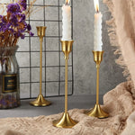 bougeoirs table dorés modernes décoration maison anniversaire mariage set différentes tailles