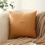 housses coussin carrées unies modernes beige gris orange lit décoration voiture