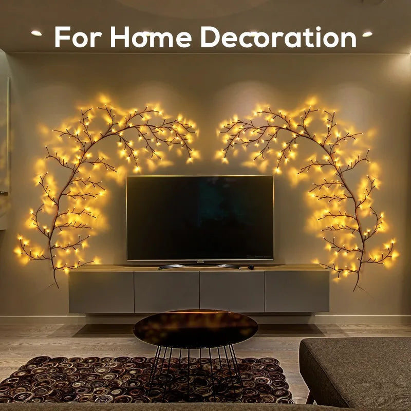 guirlande lumineuse led branche naturelle 144 led prise usb télécommande