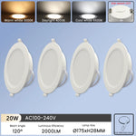 spots led encastrables blancs modernes 120° clips fixation 100lm/w 10w 24w 2.5c 8c
