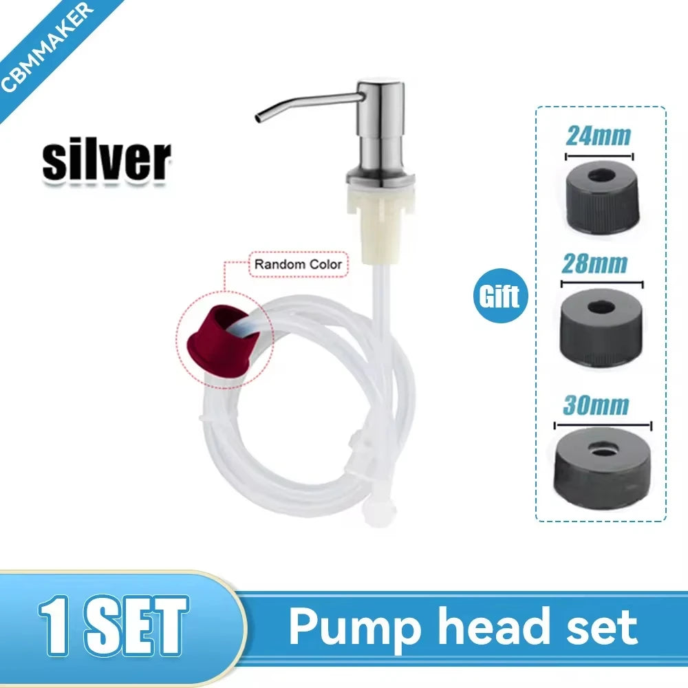 distributeur savon liquide mains acier inoxydable mousse blanc noir moderne fixations extensions joints