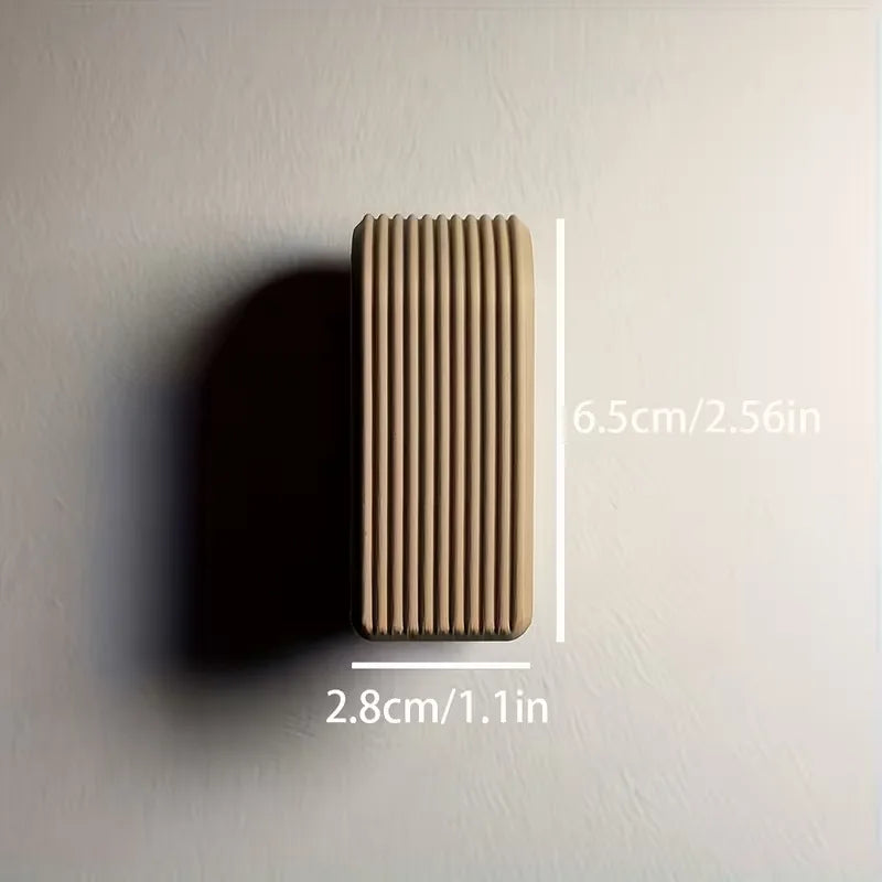 porte serviettes mural adhésif moderne rayures verticales beige blanc noir minimaliste