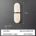 applique murale moderne marbre blanc beige luminaire led chambre salon étude entrée minimaliste fixe