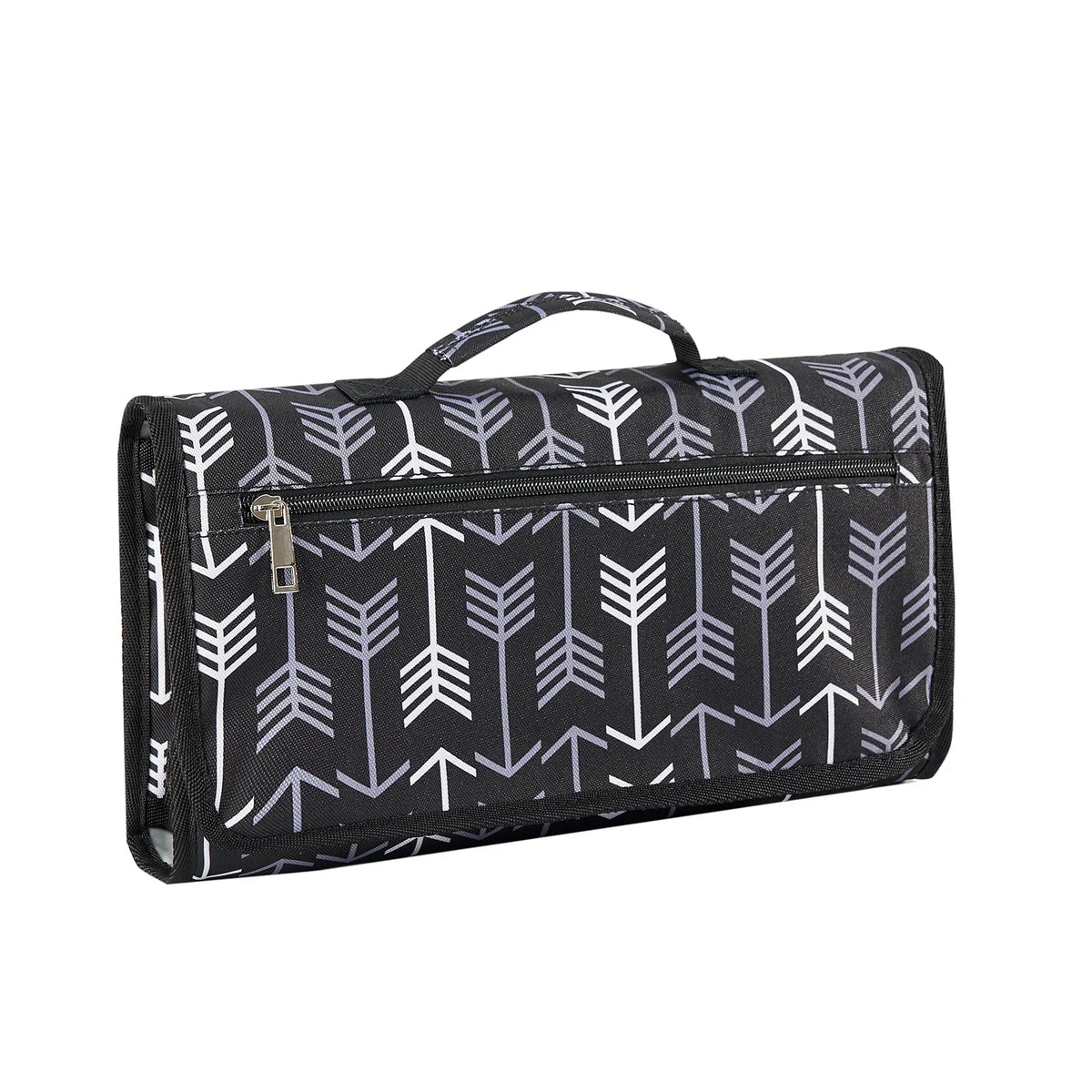 Sac langer pliable noir arrows moderne poches accessoires pratique poignée