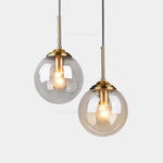 Suspension lumineuse moderne transparente câble doré brillant salon chambre étudiante