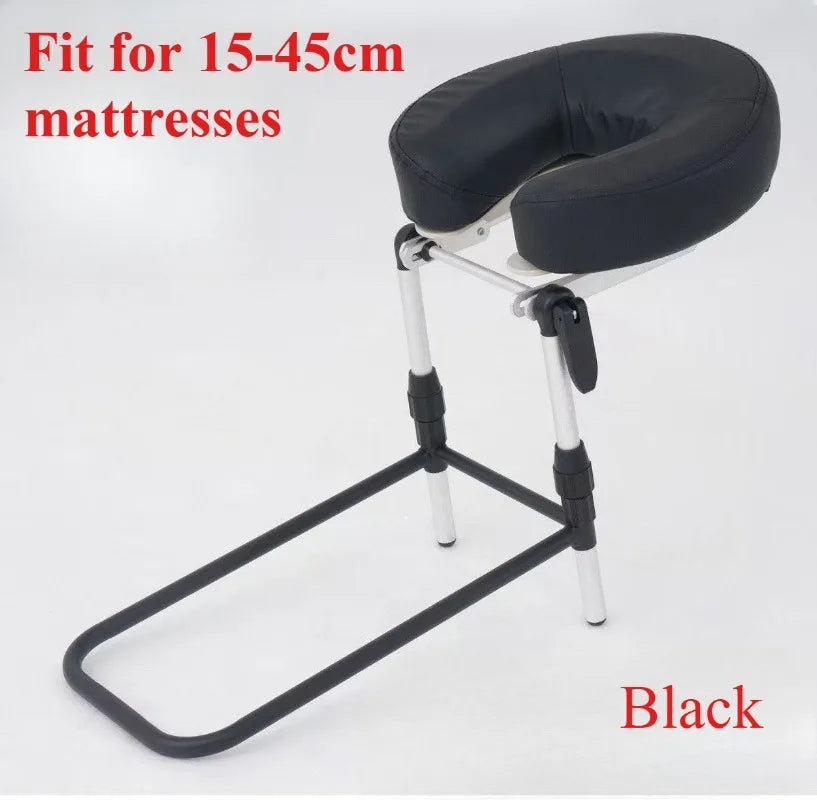 coussin tête massage mousse mémoire forme support métallique réglable matelas gris noir facial intégré
