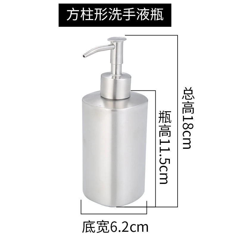distributeur savon liquide moderne argenté 260ml 300ml 320ml 350ml 400ml 500ml 550ml pompes pression