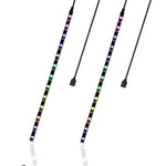 ruban led flexible magnétique noir multicolore 15leds 30leds ip20 ip65 ws2812b adressee