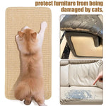 tapis gratter sisal beige clair adhésif texture tissée moderne protection chats