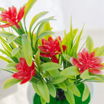 Décoration intérieure moderne pot fleuri artificiel couleurs vives maison salon chambre