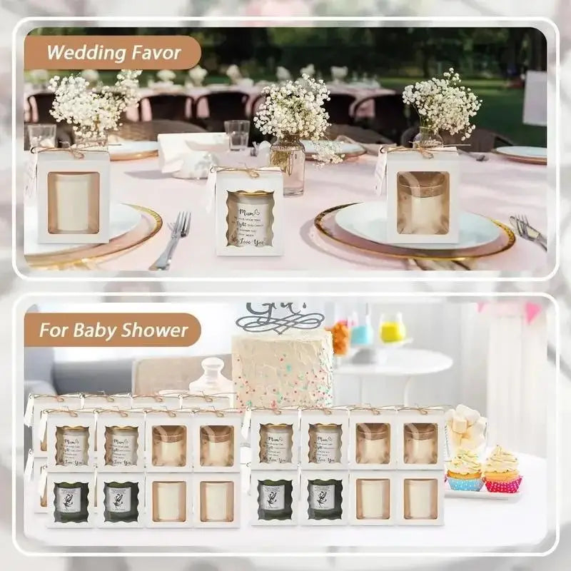 boîtes cadeau blanc noir ruban transparent anniversaire mariage fêtes enfants noël