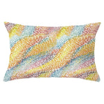 coussin rectangulaire géométrique multicolore décoration intérieure moderne polyester confortable 30x50cm fixations