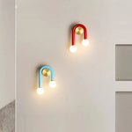 applique murale moderne led rouge bleu rose doré chambre salon minimaliste fixée mur