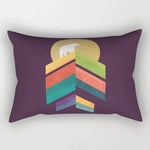 taie oreiller rectangulaire motif animal abstrait couleurs vives contemporain 100 polyester 30x50cm