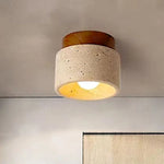 plafonnier led surface montée downlight marbre artificiel beige clair moderne rustique